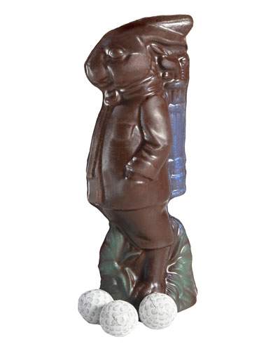 Dark Chocolate Golfer Bunny
