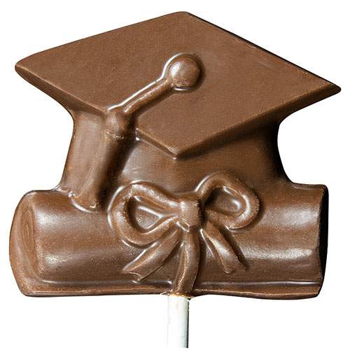 Milk Chocolate Cap & Diploma Lollipop