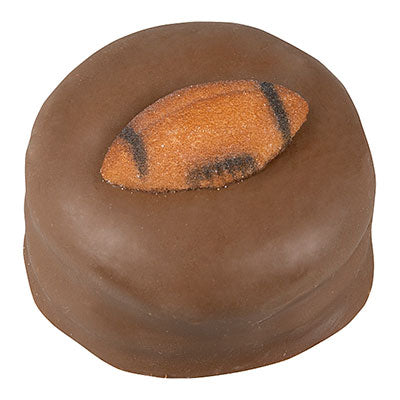 Gourmet Chocolate Covered Double Stuffed Sandwich Cookie with Football Decoration