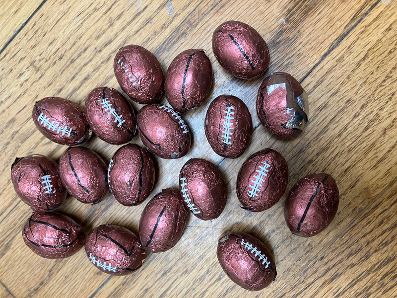 Foiled Chocolate Footballs