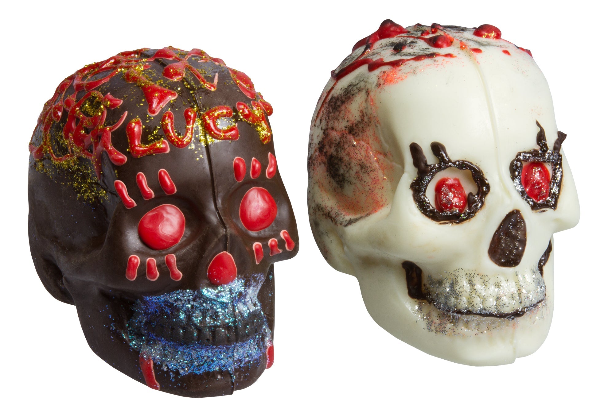 Chocolate 3D Skull & Chocolate 'Sugar' Skull — Morkes Chocolates