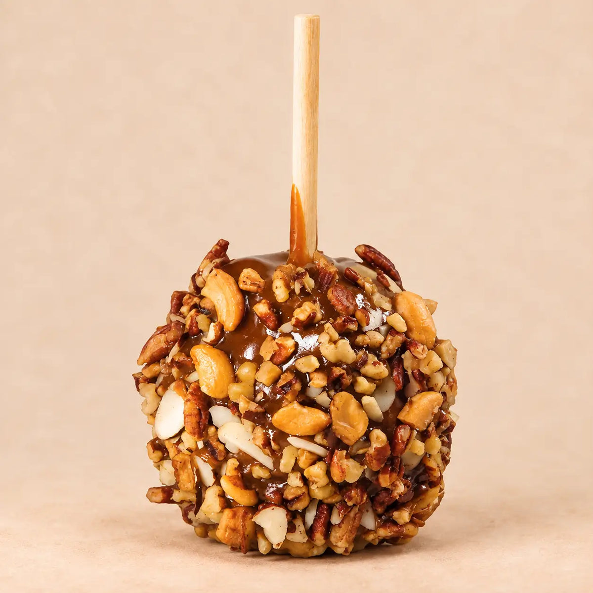 Deluxe Nut Caramel Apple with optional Chocolate
