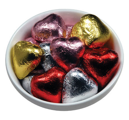 Colorful Boxed Foil Hearts