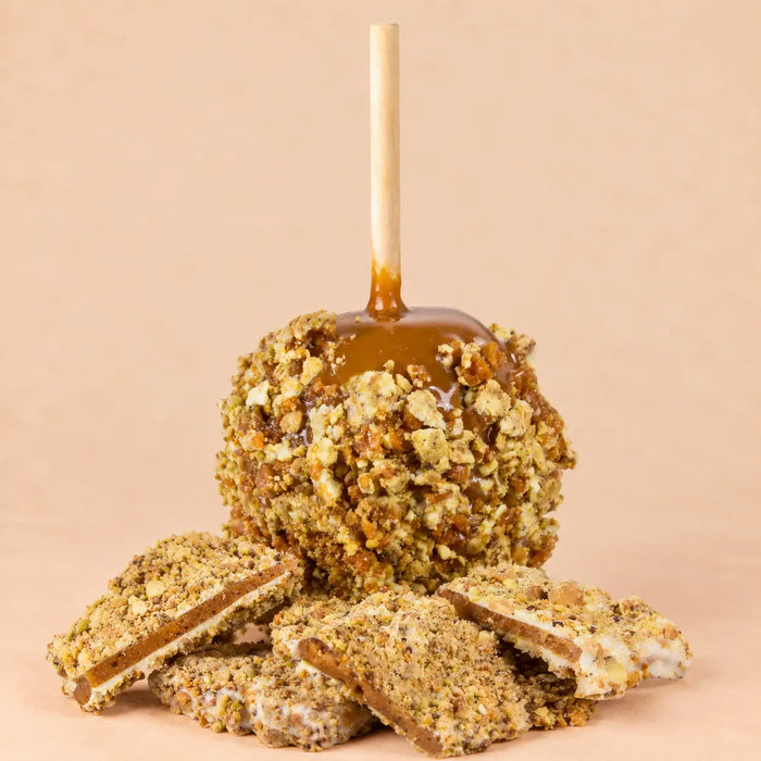 Pistachio Toffee Caramel Apple