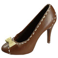 Chocolate High-Heel Pumps