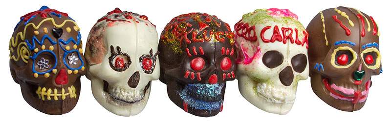 3D Chocolate Skull & Chocolate 'Sugar' Skulls