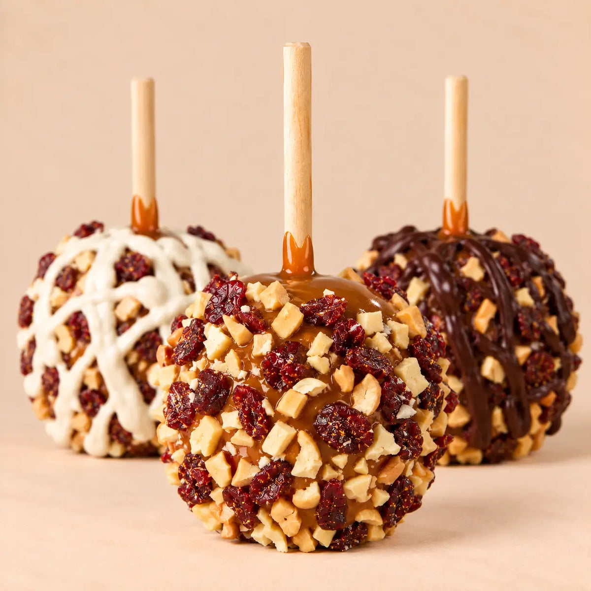 Cashew & Cranberry Caramel Apple