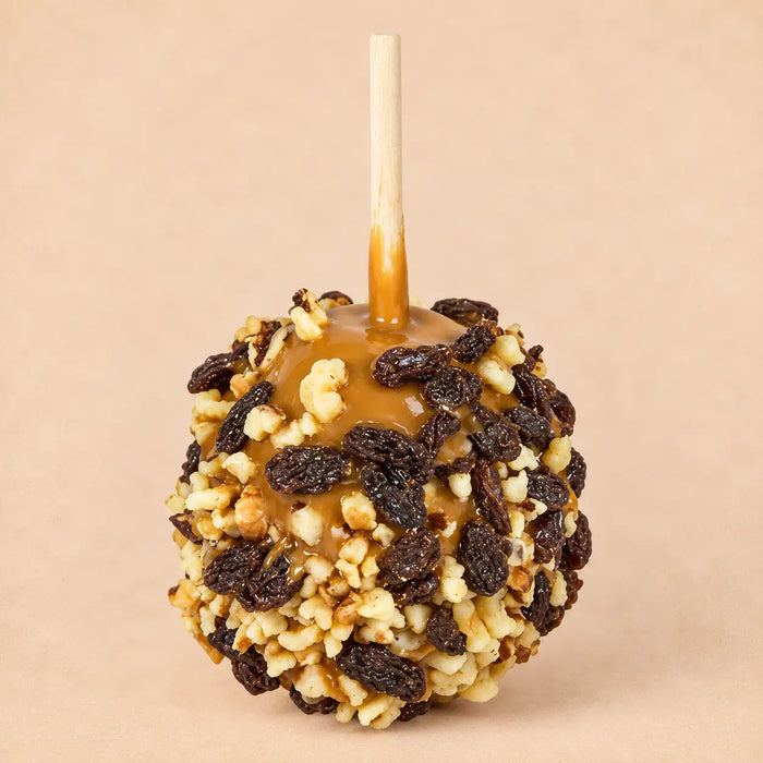 Walnut & Raisin Caramel Apple with Optional Chocolate