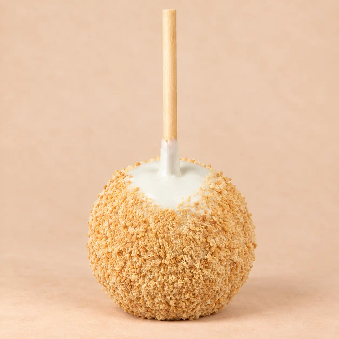 White Chocolate Caramel Apple with Toasted Coconut