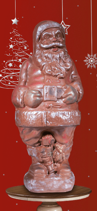 3-Foot Semi-Solid Gourmet Chocolate Santa Claus