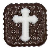 Dark Chocolate Square & White Cross