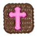 Milk Chocolate Square & Pink Cross