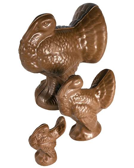 Three Dimensional Chocolate Turkeys