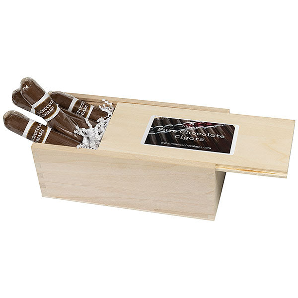 Pure Solid Chocolate Cigars & Cigar Box - Morkes Chocolates