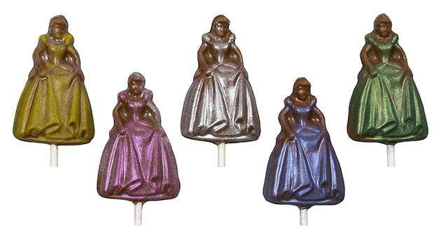 Highlighted Milk Chocolate Cinderella Lollipops