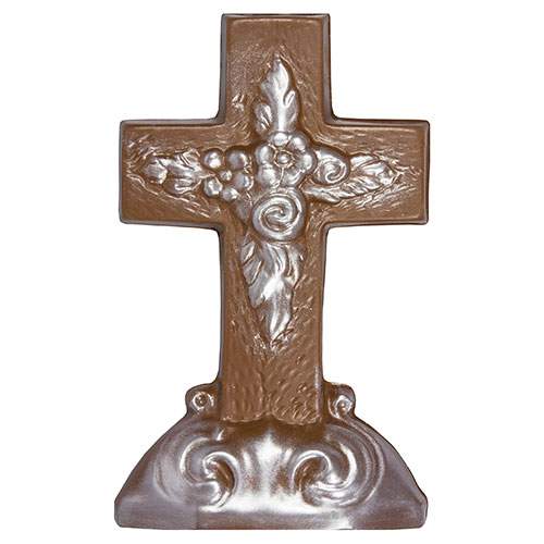 Milk Chocolate Large Floral Cross 