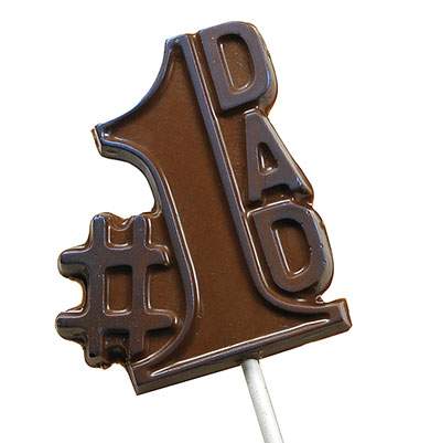 Milk Chocolate #1 Dad Lollipop