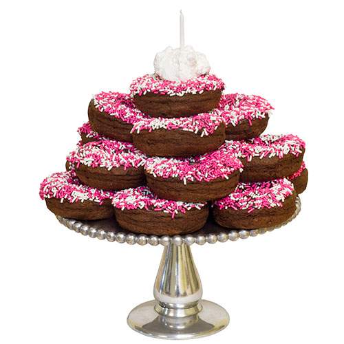 Devil's Food Cake Donuts & Pink & White Sprinkles