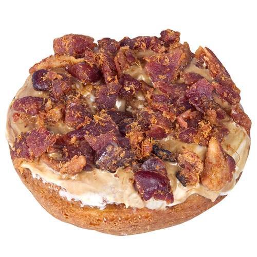 Cake Donut With Maple Icing & Bacon