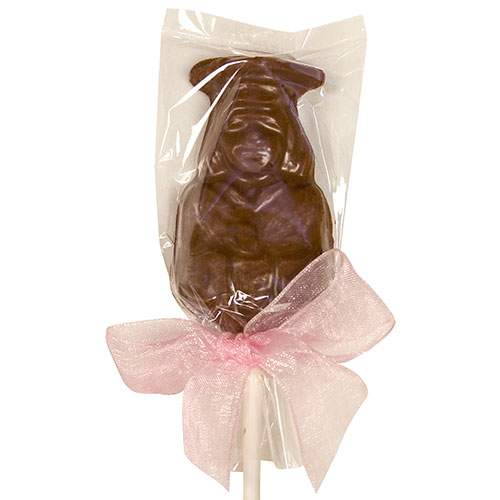 Milk Chocolate Female Cap & Gown Lollipop