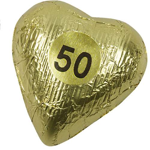 Foil Hearts with Numbers or Initials