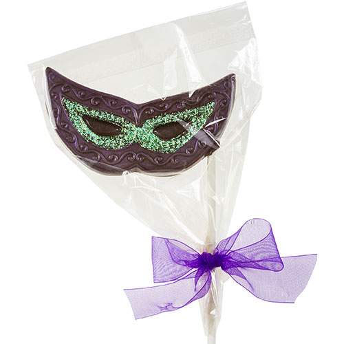 Hand Painted Premium Chocolate Masquerade Mask with Handle — Morkes ...