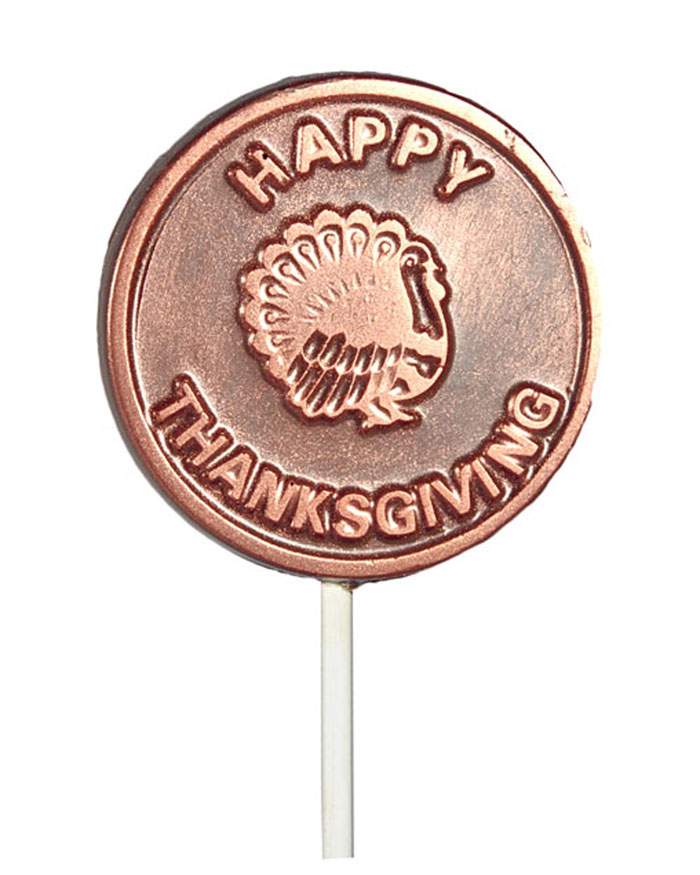 Copper Highlighted Milk Chocolate Lollipop