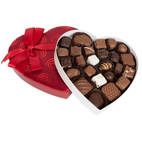Gourmet Assorted Chocolates in Heart Gift Box