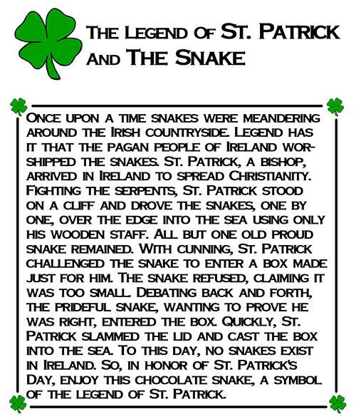 Legend of the Snake & St. Patrick