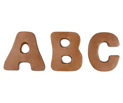 Chocolate Alphabetic Letters