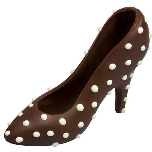 Medium Milk Chocolate Polka Dot Shoe