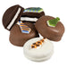 Chocolate Covered Double Stuffed Sandwich Cookies Decorated