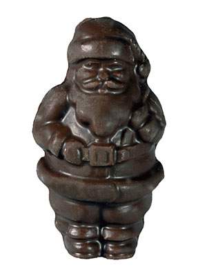 Small Solid Chocolate Santa