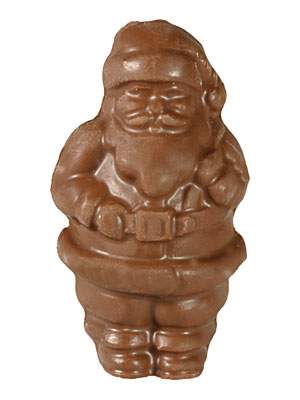 Small Solid Chocolate Santa