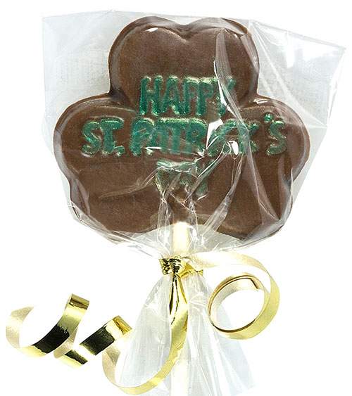 Small Shamrock Chocolate Sucker