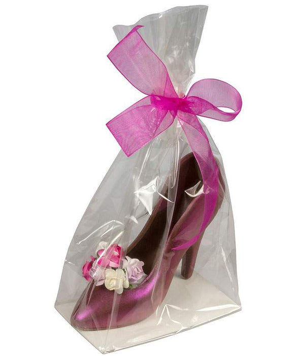 Medium Rose Bouquet Milk Chocolate Shoe