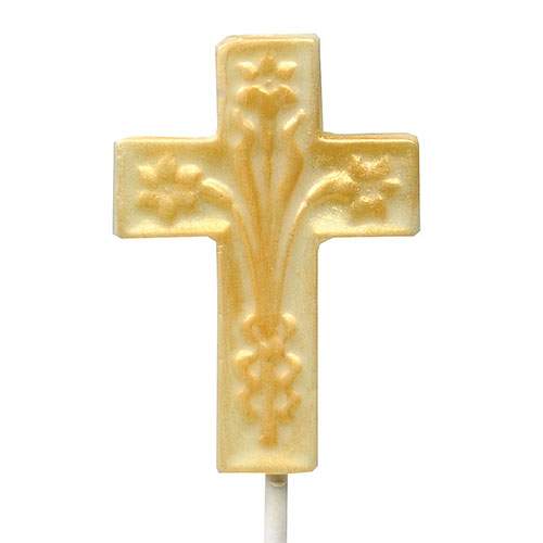 White Chocolate Bouquet Cross Lollipop