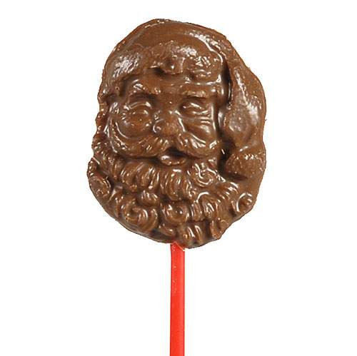 219 Santa Face Small Chocolate Candy Lollipop Mold FACTORY SECOND - Molds N  More