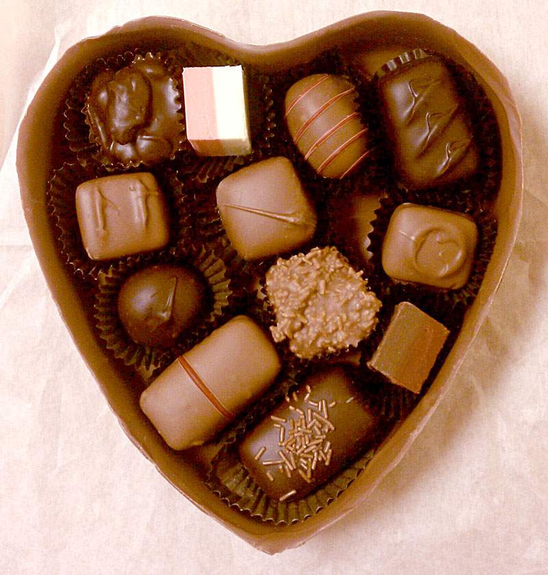 Valentine Heart One Pound Gift Box -- Morkes Chocolates