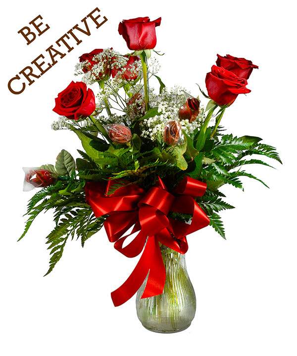 Rose Bouquet with Chocolate Roses by Morkes Chocolates